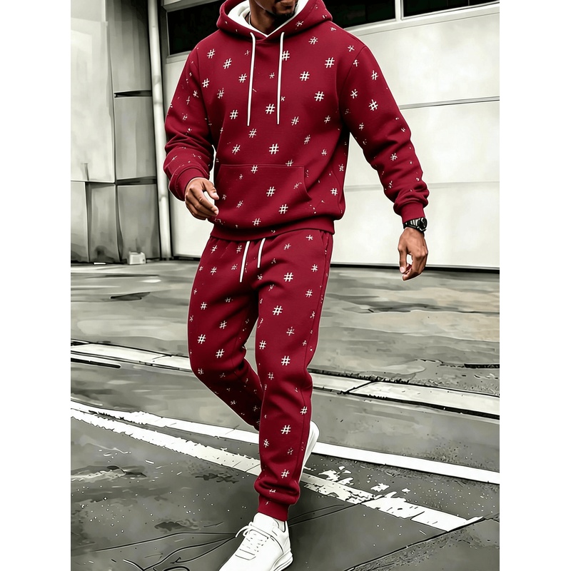 Wine & Beer Guayaquil - Setelan Hoodie 2 Pcs dengan Motif